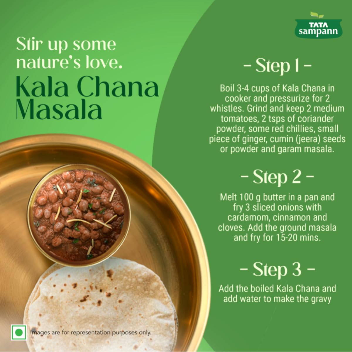 Tata Sampann Unpolished Kala (Black) Chana - 1 kg