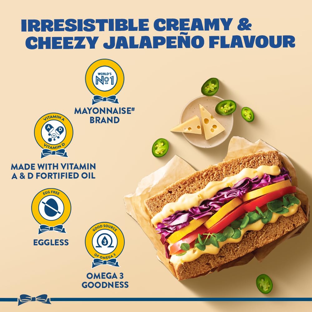 HELLMANN'S Cheezy Jalapeno Mayonnaise - 300 g