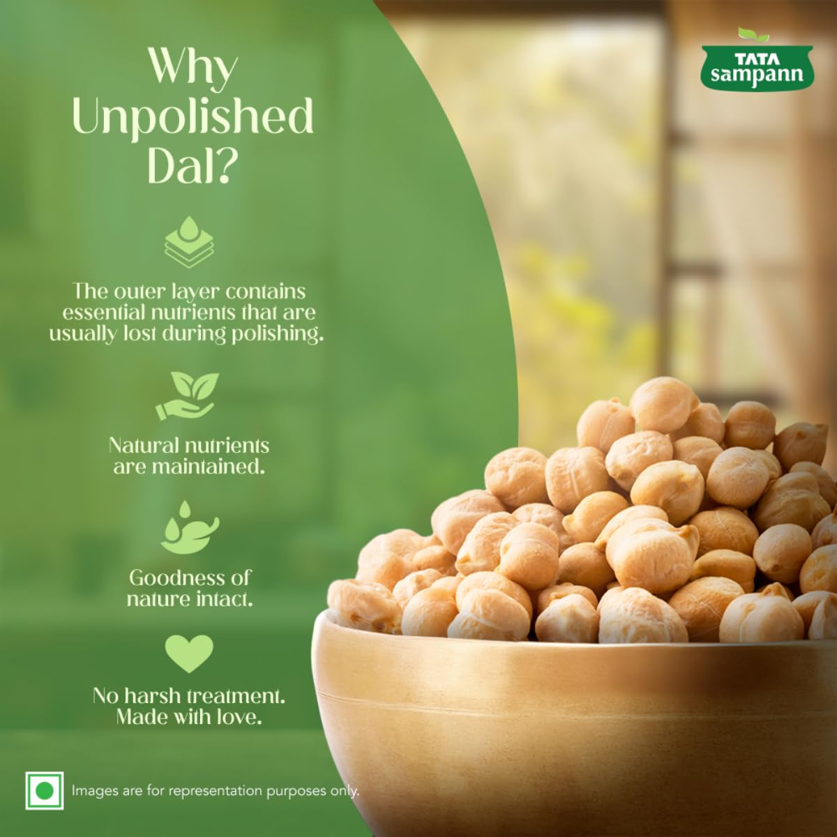 Tata Sampann Chickpeas White Kabuli Channa - 1 kg