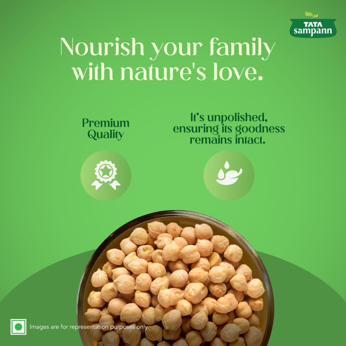 Tata Sampann Chickpeas White Kabuli Channa - 1 kg
