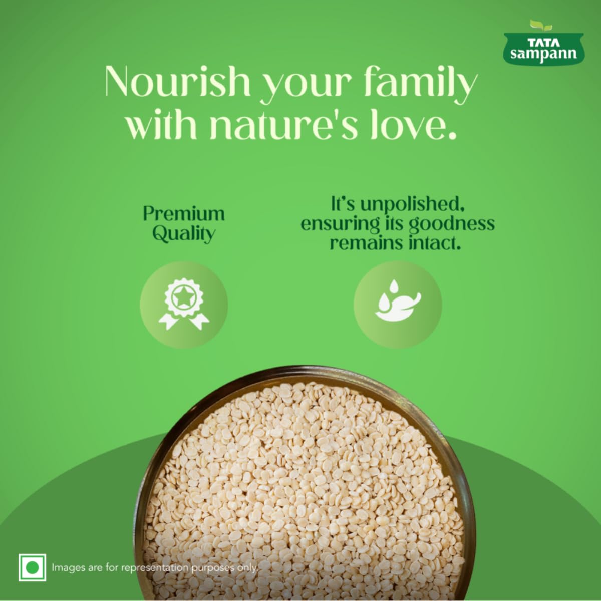 Tata Sampann Unpolished Urad Dal Split - 1 kg