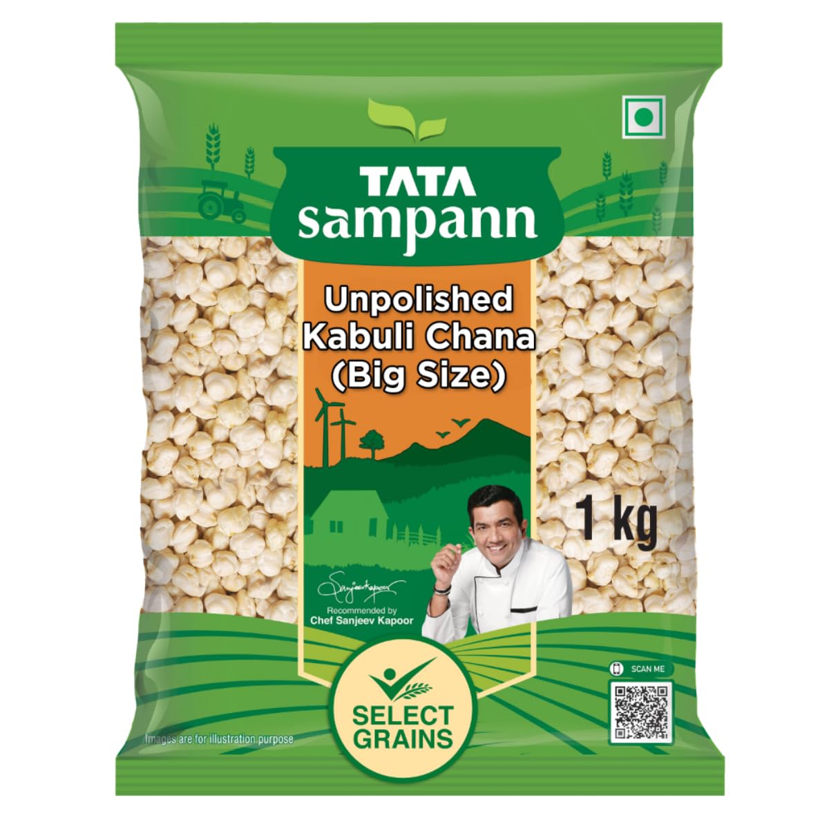 Tata Sampann Chickpeas White Kabuli Channa - 1 kg