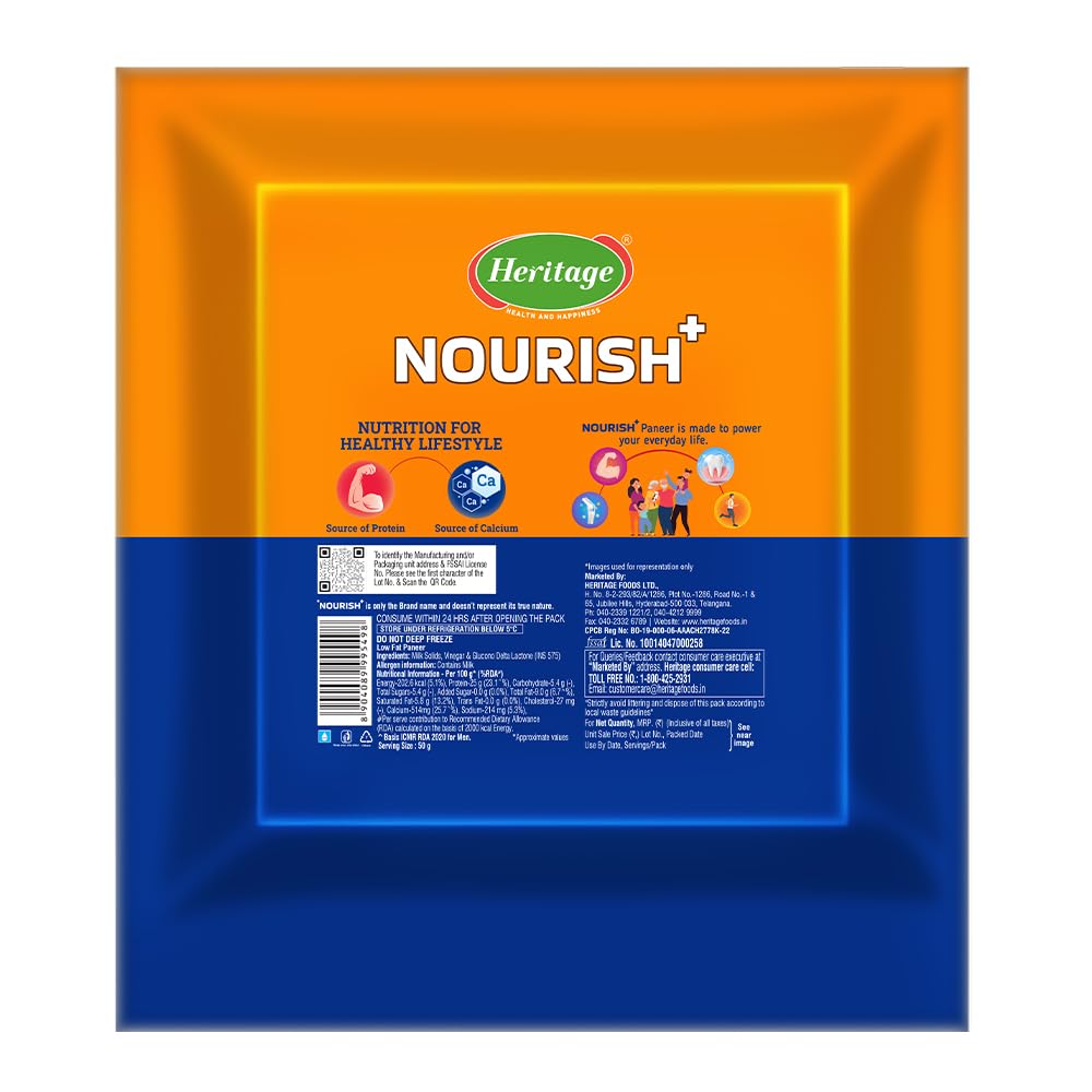 Heritage Nourish + High Protein & Low Fat Paneer - 240 g