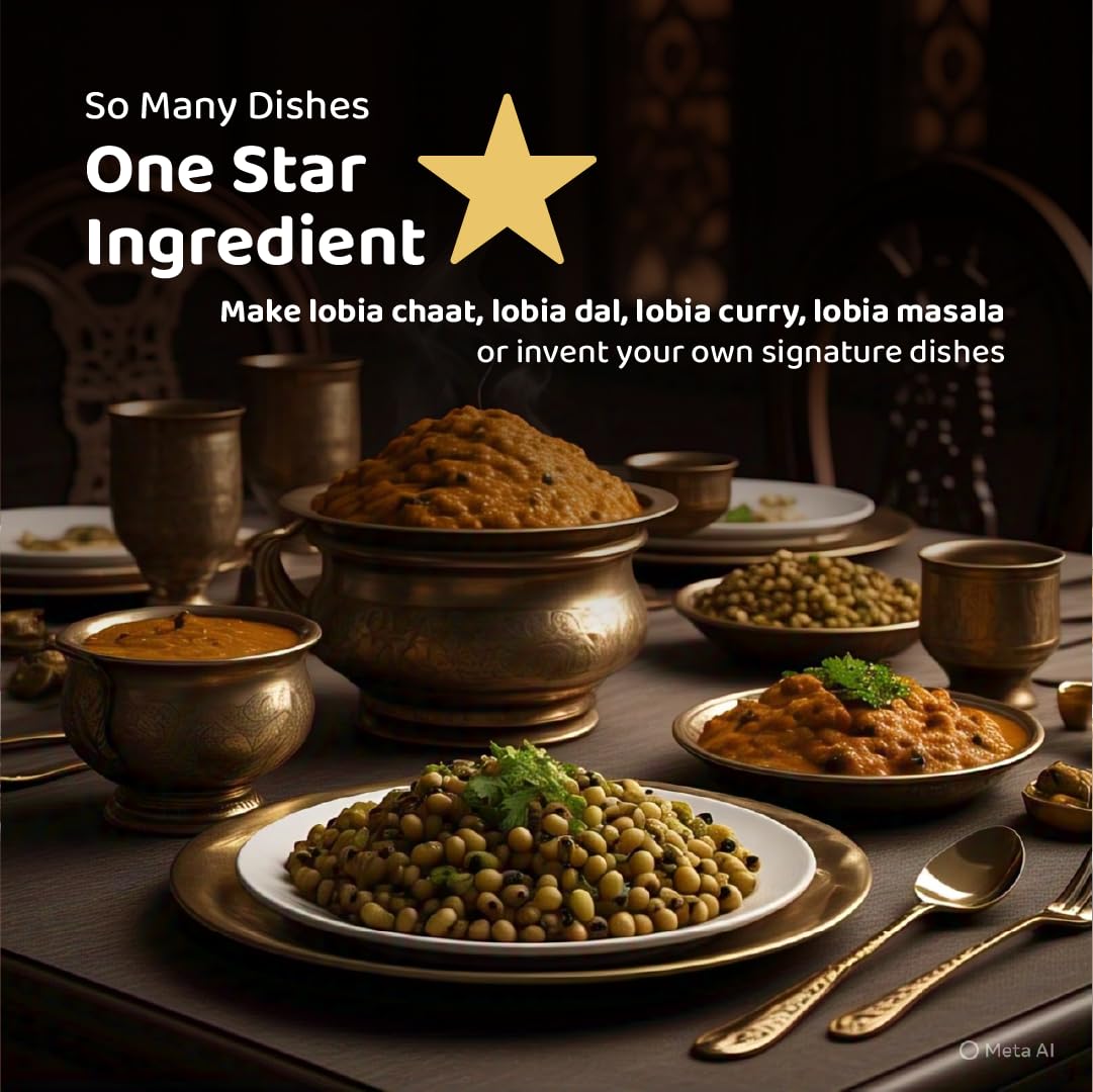 DeHaat Honest Farms Pesticide Free Unpolished Cowpea White/Lobia - 500 g