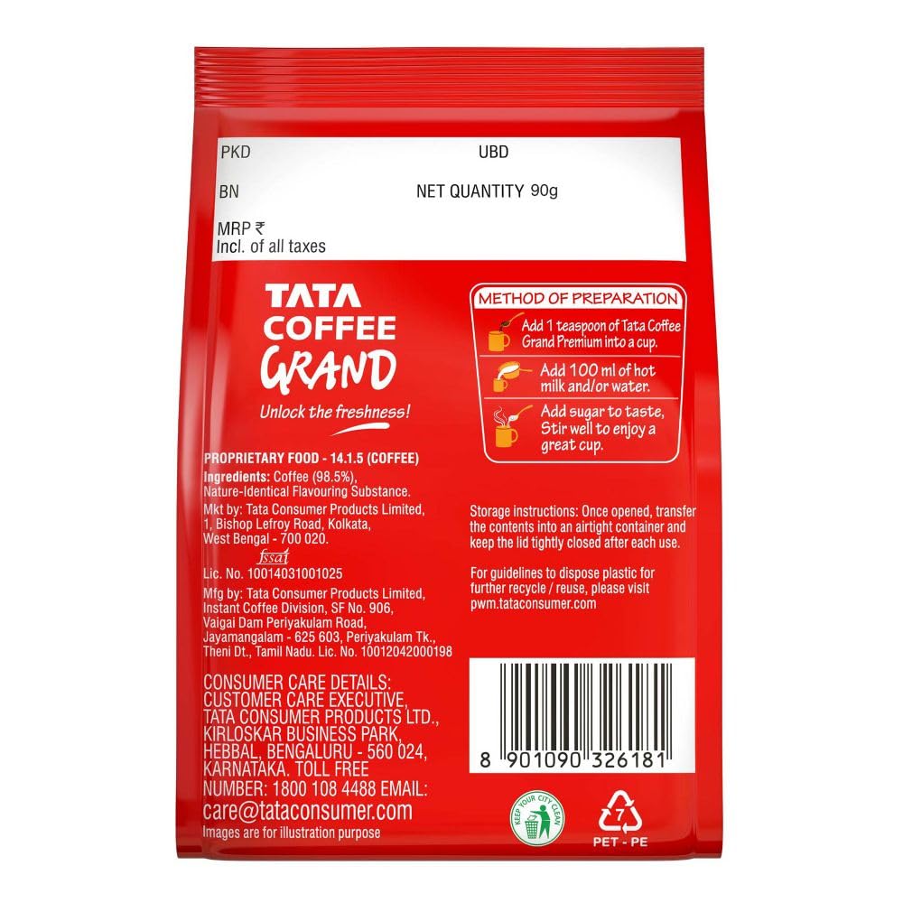 TATA Grand Premium Instant Coffee - 90 g