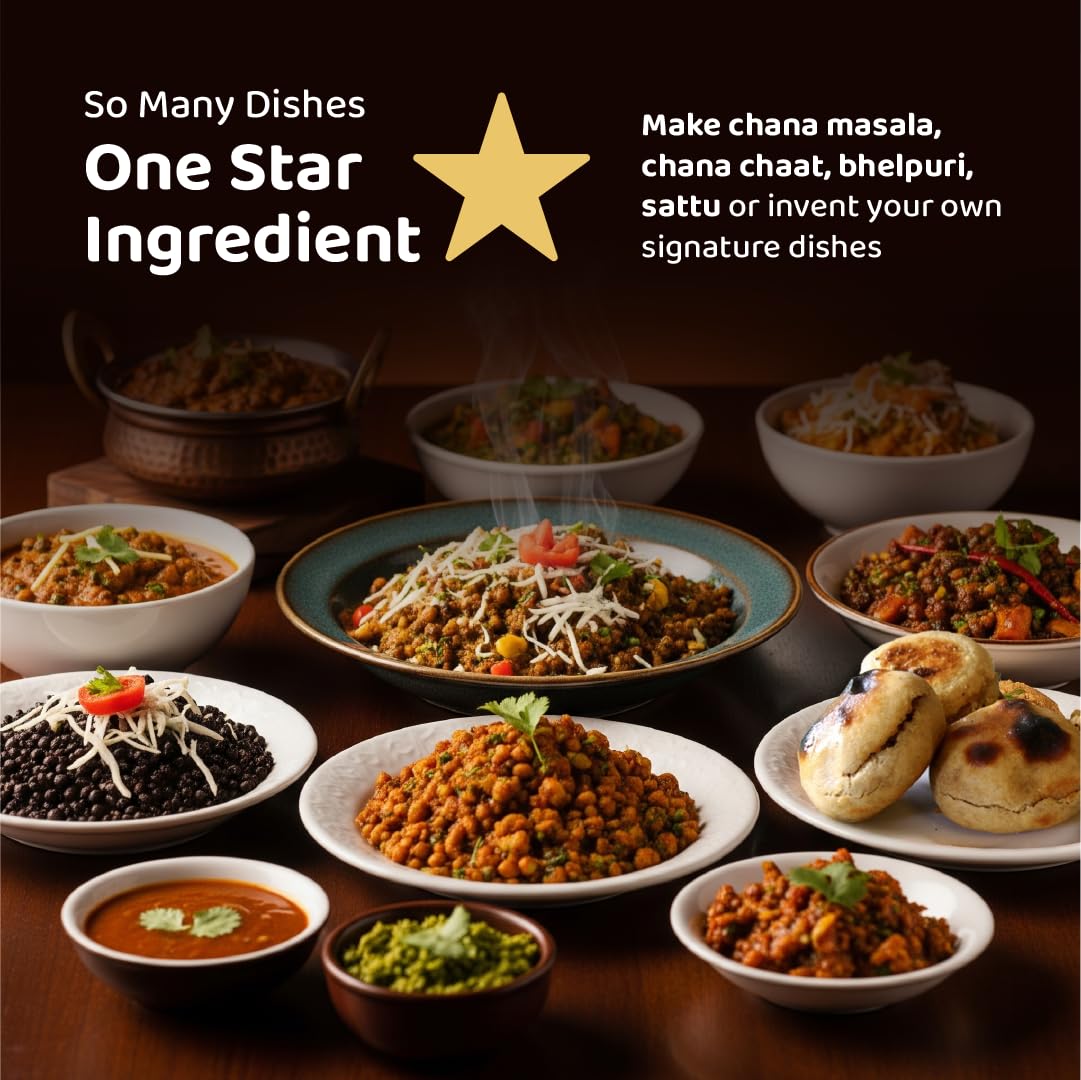 DeHaat Honest Farms Pesticide Free Unpolished Kala Chana - 500 g