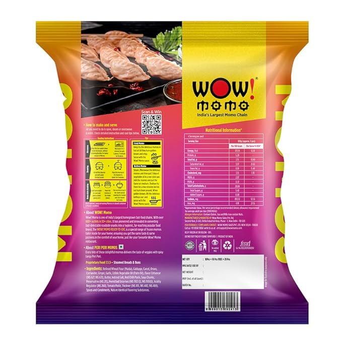 WOW MOMO Peri Peri Momos - 480 g