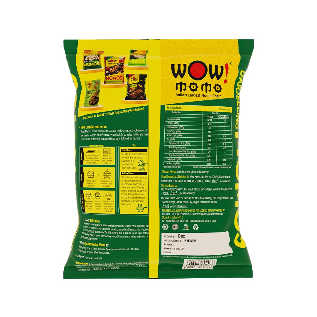WOW MOMO Veg Darjeeling Momos - 240 g