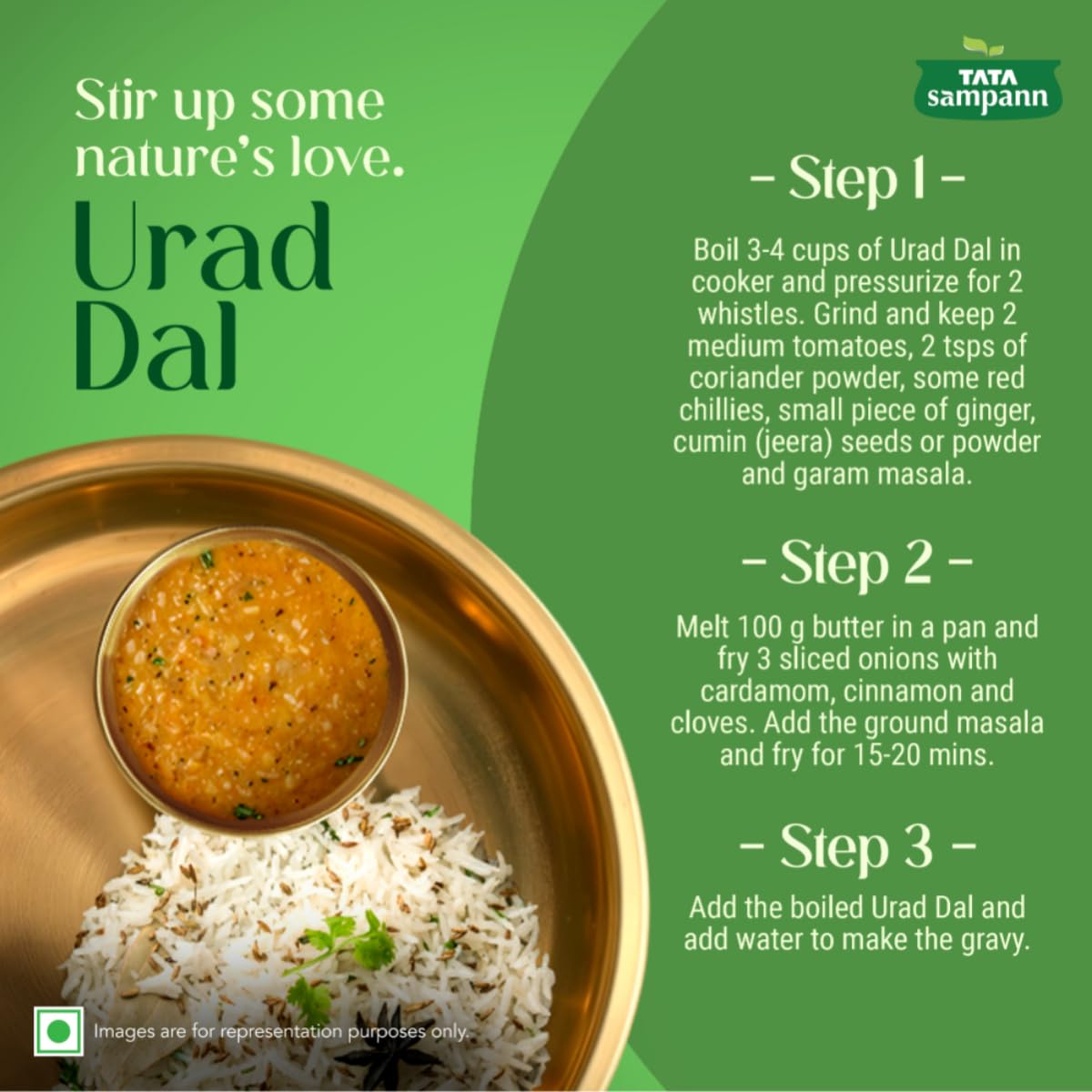 Tata Sampann Unpolished Urad Dal Split - 1 kg