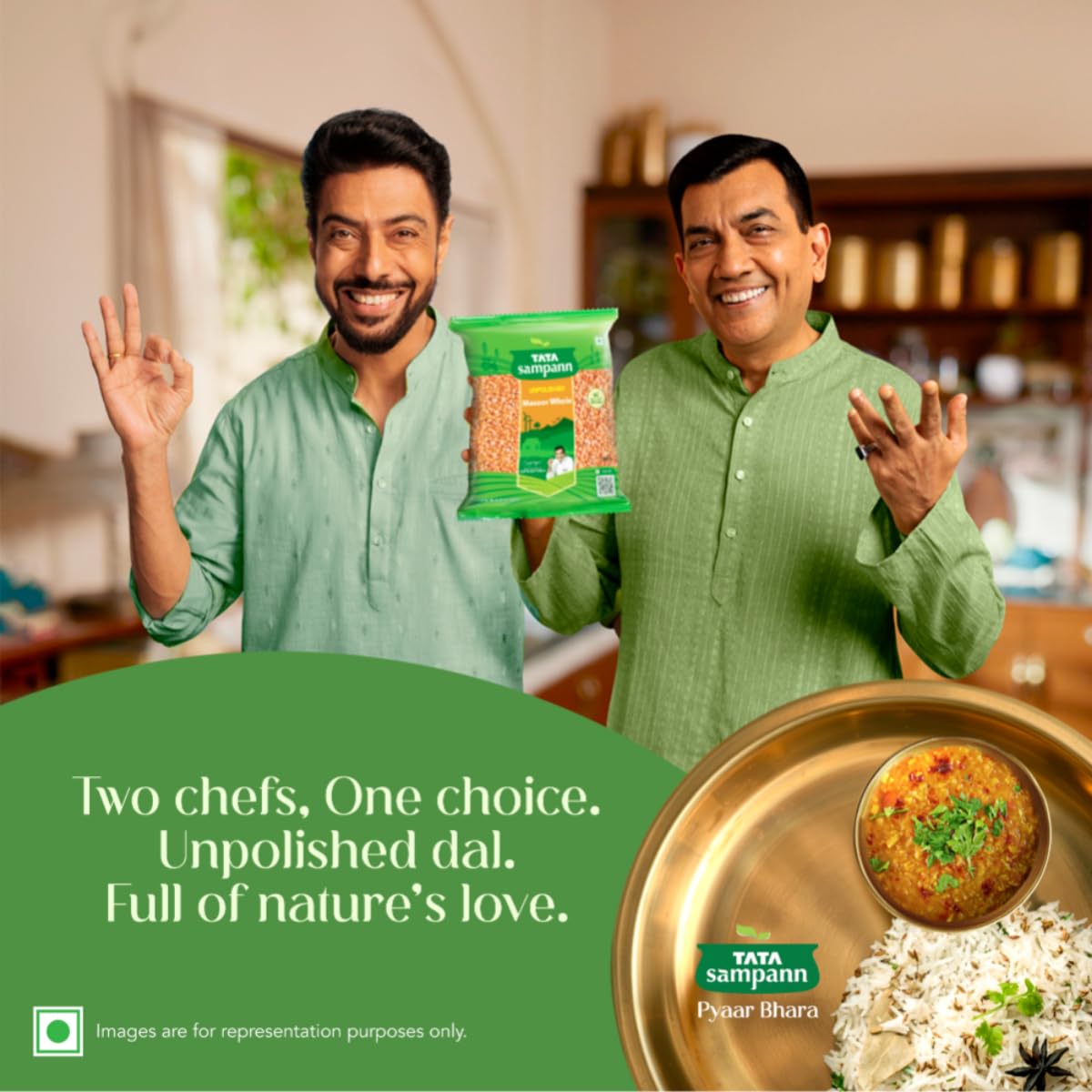 Tata Sampann Masoor Dal Whole - 1 kg