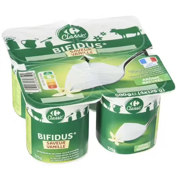 Carrefour Bifidus Vanilla Yogurt  -4 x 125 G