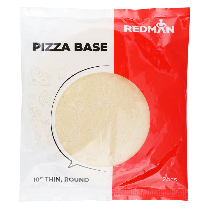 Redman Round Pizza Base 10" Thin Par-Baked  -  2Pc