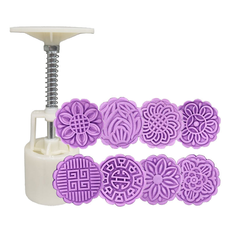 Redman Mooncake Handheld Press Mould 8 Round Swapable Inserts  -  50 G