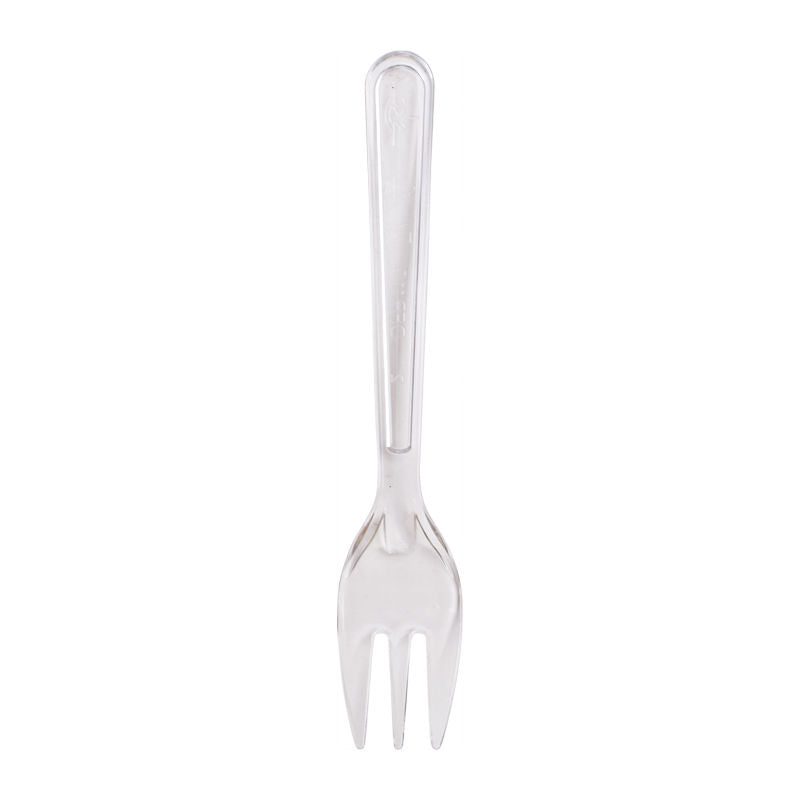 Skc Disposable Transparent Plastic Fork 110Mm  - 60Pcs