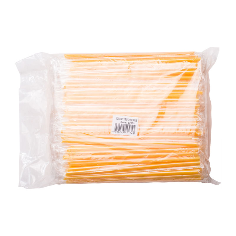 Redman Single Wrapped Straw 6X21Cm Orange - 1 Pc