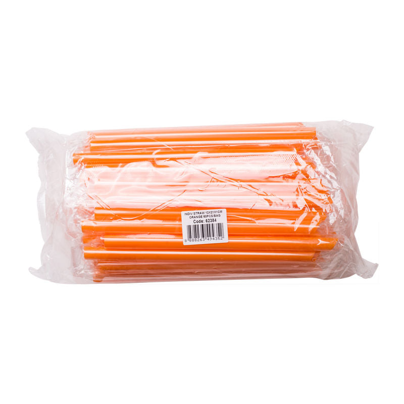 Redman Single Wrapped Straw12X21Cm Orange - 1 Pc