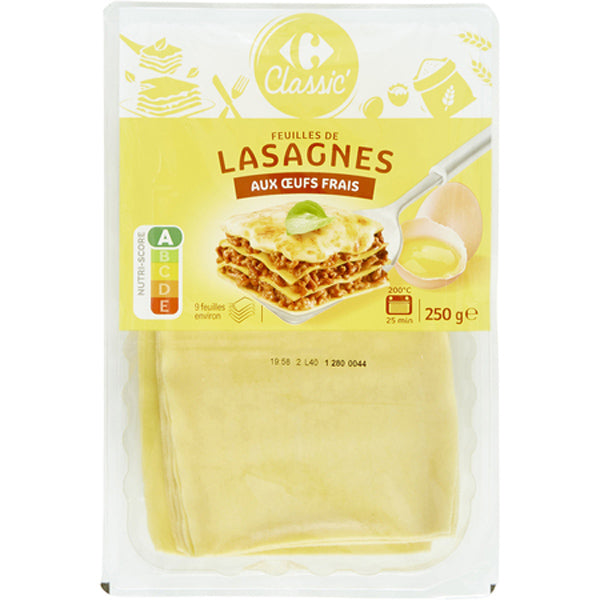 Carrefour Lasagne Sheets Pasta  - 250 G