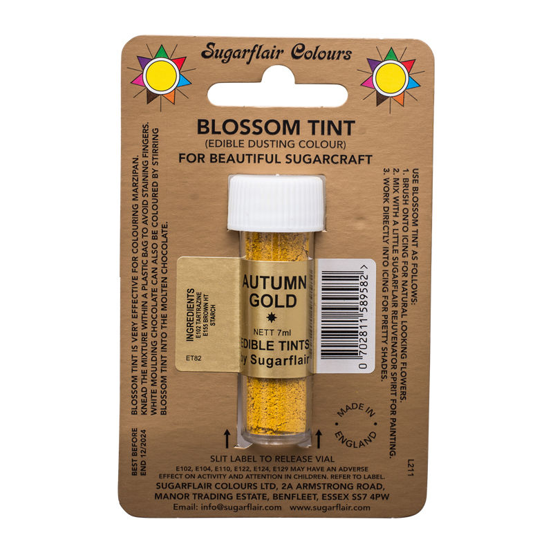 Sugarflair Tint Color Dusting Powder -Autumn Gold D104  -  7Ml