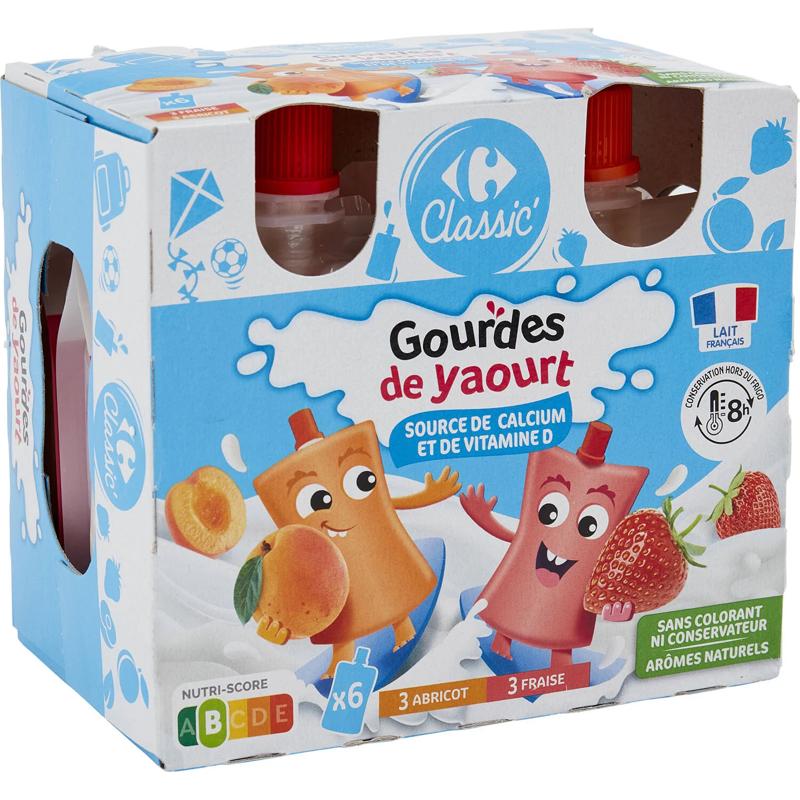 Carrefour Strawberry Apricot Pouch  -  90 G