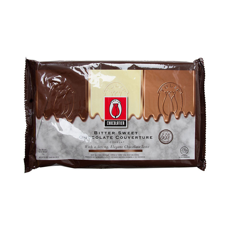 Tulip Dark Bitter Sweet Couverture Block  -  1Kg