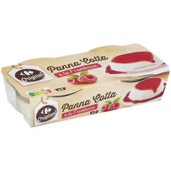 Carrefour Raspberry Panna Cotta Dessert  - 120 G