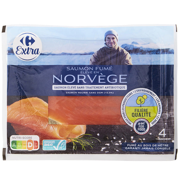 Carrefour Norway Smoked Salmon Fish  - 140 G