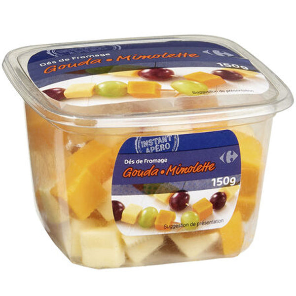 Carrefour Diced Gouda And Mimolette Cheese  - 150 G