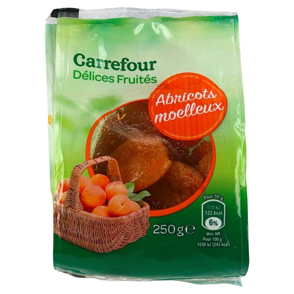 Carrefour Fluffy Apricots Fruit  - 250 G