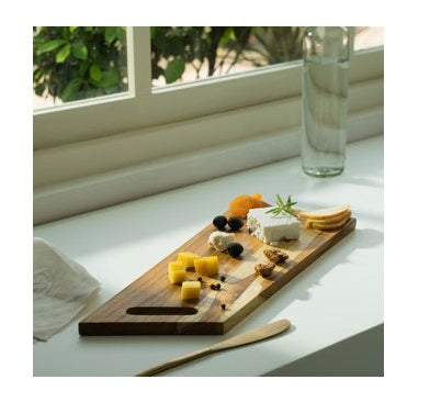 Ellementry Teak Wood Cheese/Bread Cutting Board Rectangle  - 1 Pc (L 15 x W 7 x H 0.7)