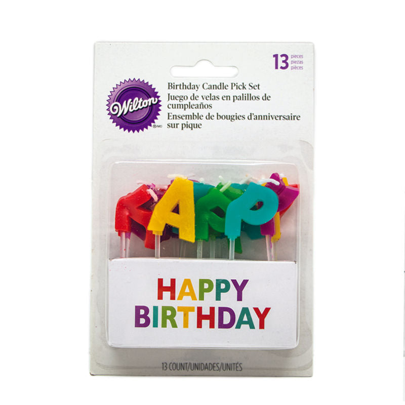 Wilton Multicolor Happy Birthday Candle 13Pcs 2811-702 - 1 Pc