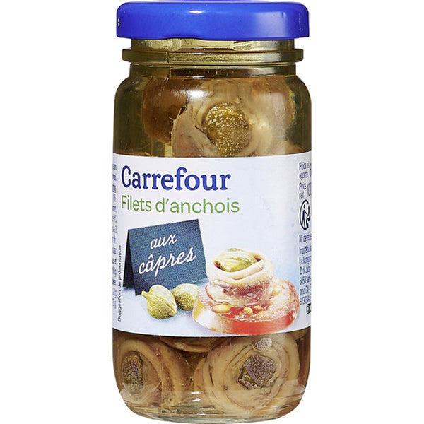 Carrefour Salted Anchovy Capers Fish  - 100 G