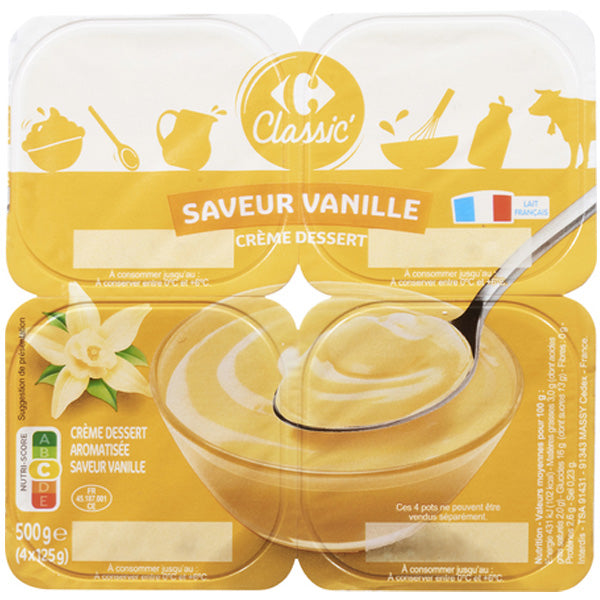 Carrefour Vanilla Cream Dessert  - 125 G