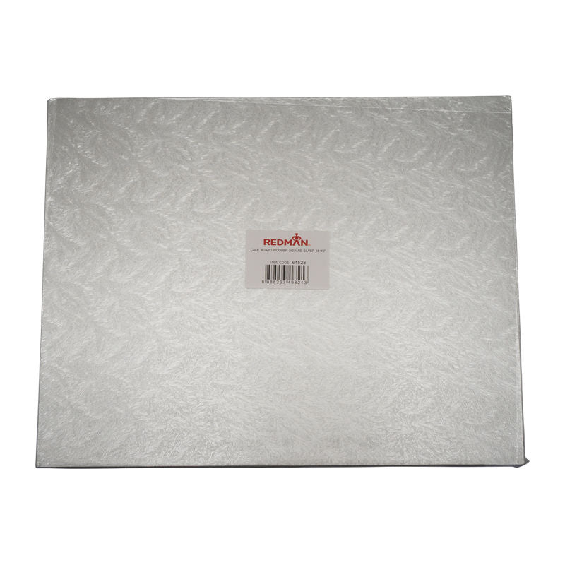 Redman Cakeboard Wooden Rect Silver 15X19" - 1 Pc