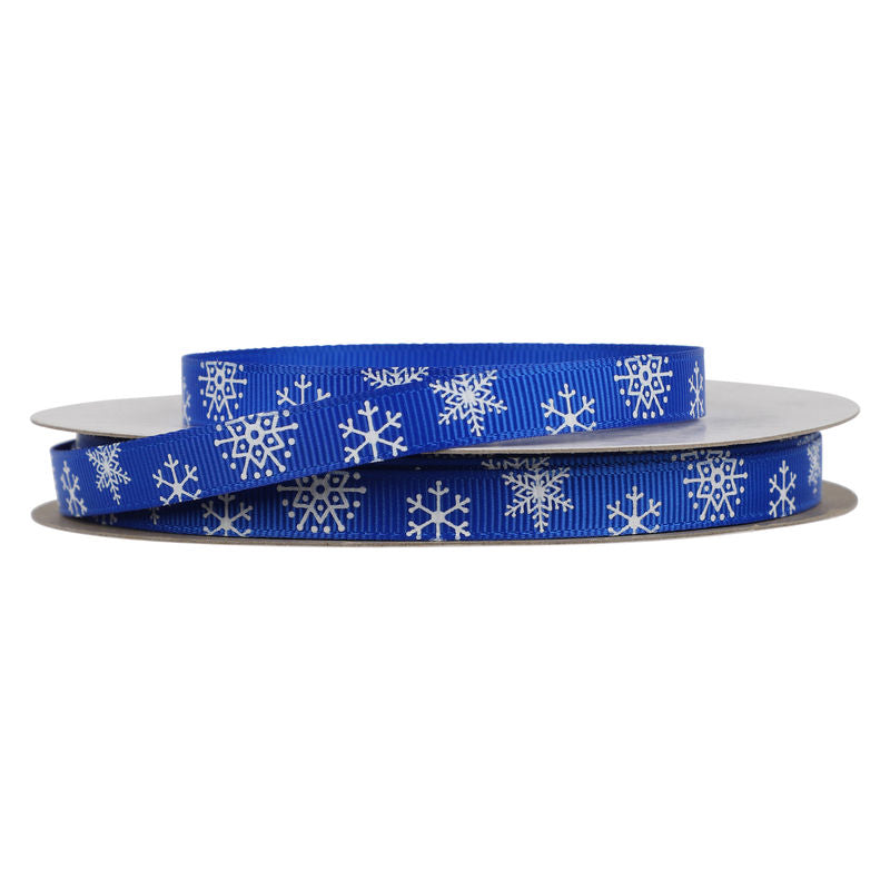 Redman Ribbon Blue Snowflakes 9Mmx25M  - 1 Pc