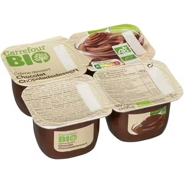 Carrefour Org Chocolate Cream Dessert  - 100 G