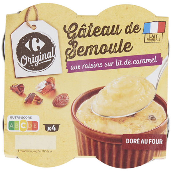 Carrefour Dessert Semolina Raisin  - 100 G