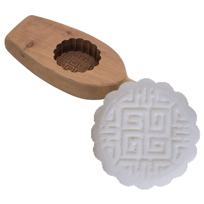 Redman Mooncake Mould Wooden Round  - 1 Pc