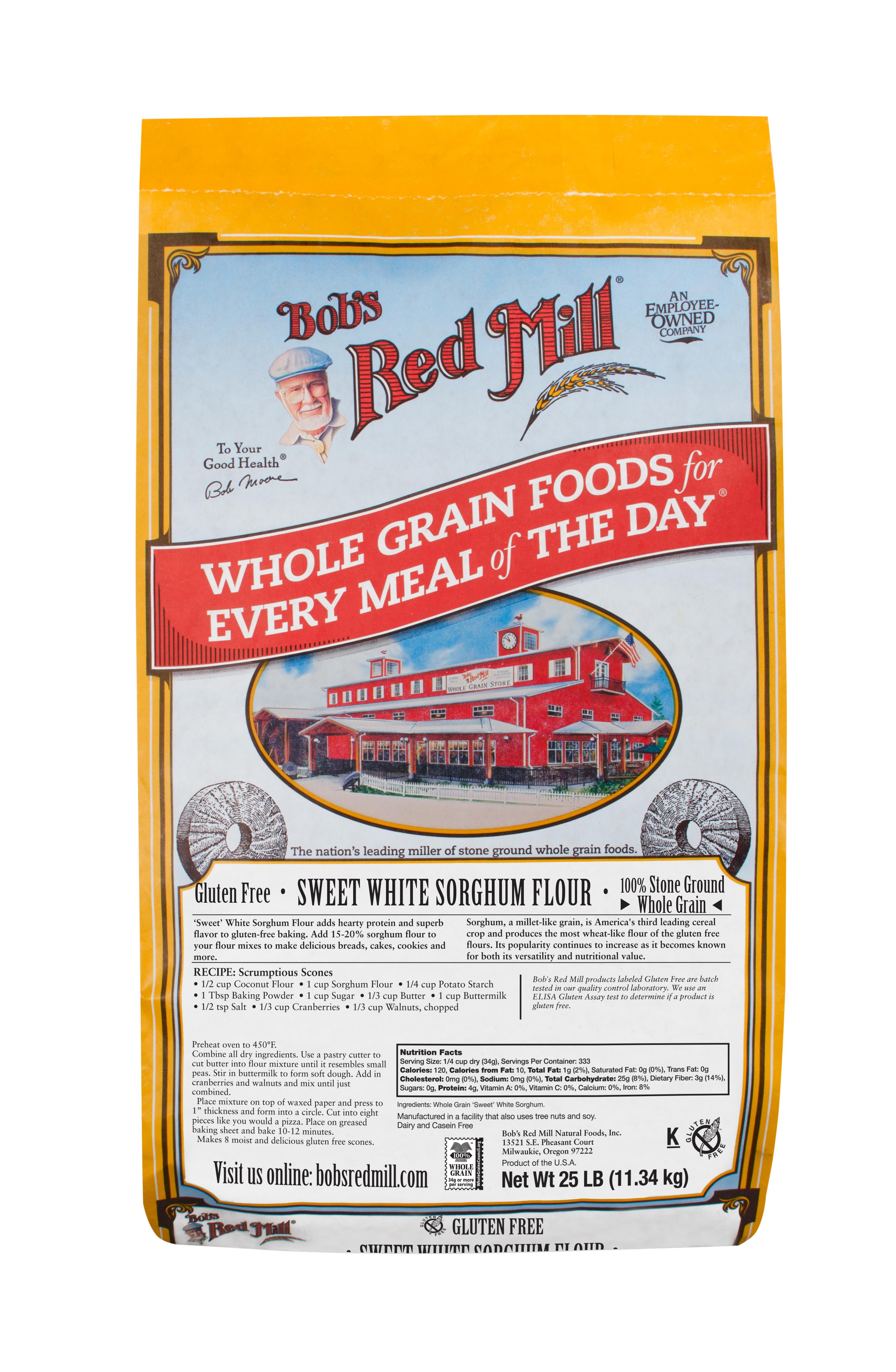 Bob's Red Mill Gf Flour Sweet White Sorghum 25Lb  - 1 Pc