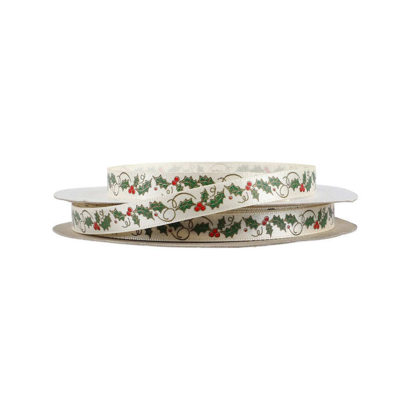 Redman Ribbon Beige Xmas Leave 9Mmx25M - 1 Pc