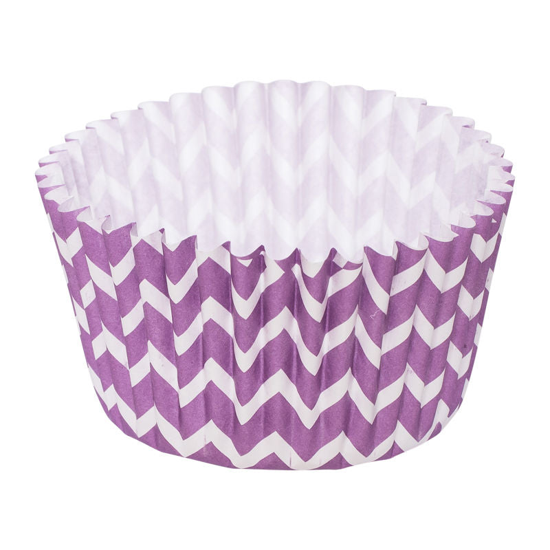 Redman Greaseproof Baking Case 85Mm Purple Chevron - 1 Pc