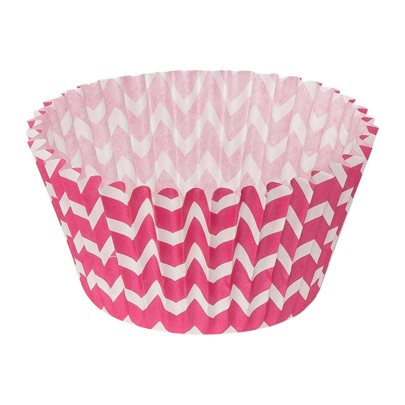 Redman Greaseproof Baking Case 85Mm Magenta Chevron - 1 Pc