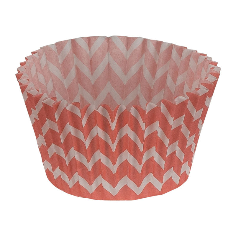 Redman Greaseproof Baking Case 85Mm Pink Chevron - 1 Pc