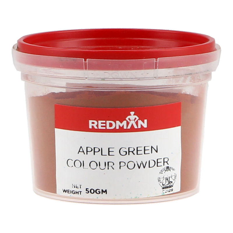 Redman Apple Green Colour Powder  -  50 G