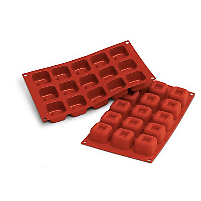 Silikomart Silicon Mould Medium Square Savarin Sf081 30.081.00.0060 - 1 Pc