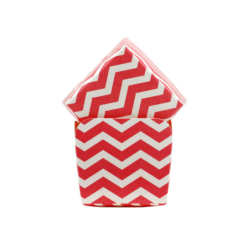 Redman Baking Case 4.8X4.8X4.5Cm Chevron Pink  - 1 Pc