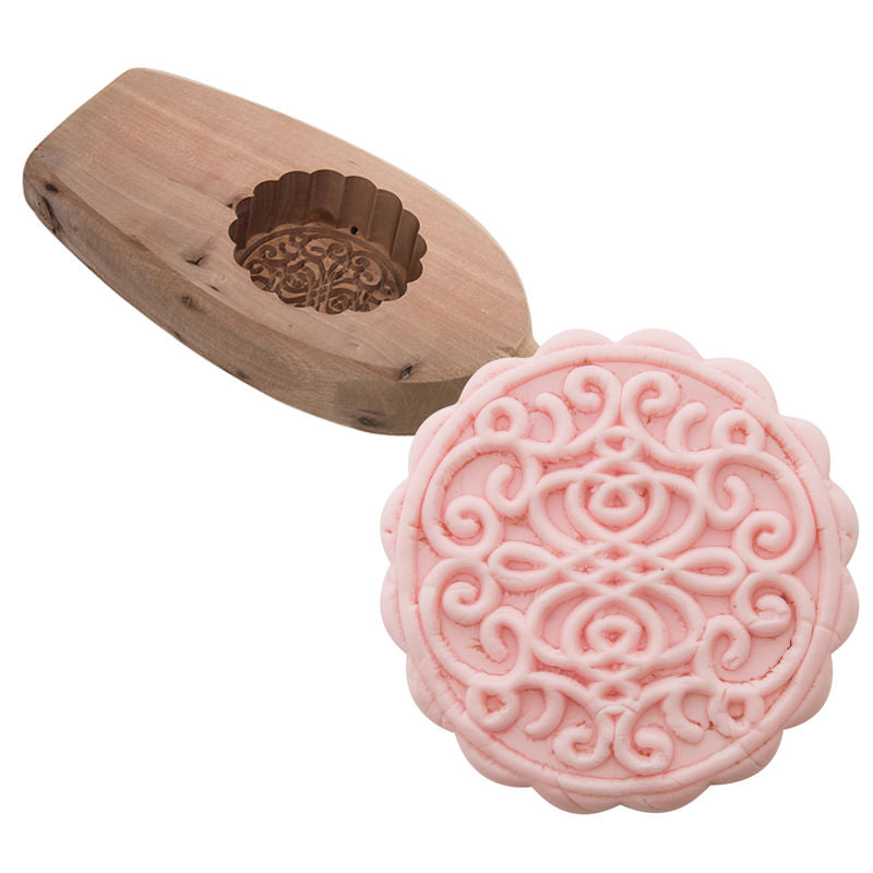 Redman Mooncake Mould Wooden Round C  - 1 Pc