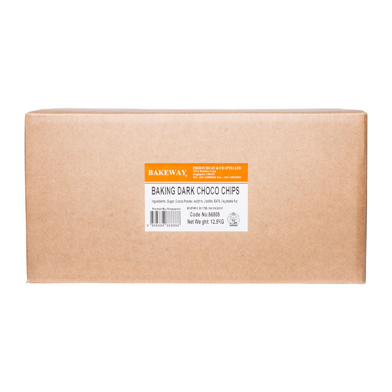 Bakeway Baking Dark Cocoa Chips - 12.5 Kg
