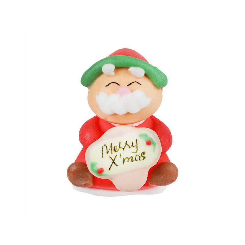 Redman Icing Decor Santa W/Merry X'Mas 40X30X50Mm C032  - 1 Pc