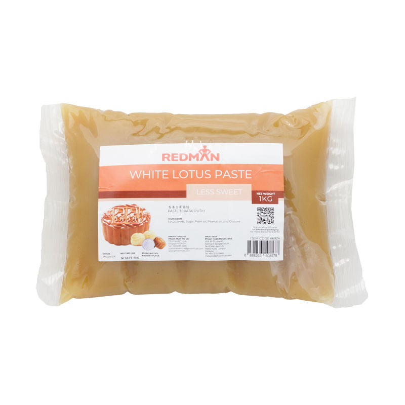Redman White Lotus Paste Less Sweet  -  1Kg