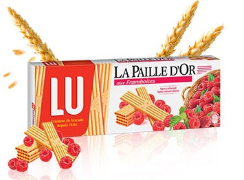 Lu Raspberry Waffle Biscuits  - 170 G